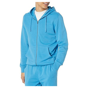Sweat-shirt et sweat-shirt à capuche pour homme en tissu tricoté à manches longues avec logo personnalisé et design d'impression, fermeture éclair et cordon de serrage - Product Image 6