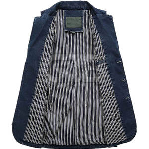 บริการ OEM คุณภาพสูง แจ็คเก็ตยีนส์ผู้ชายผ้าฝ้าย 100% ออกแบบตามสั่ง แห้งเร็ว ระบายอากาศได้ดี สวมใส่สบาย แฟชั่นลำลอง - Product Image 3