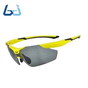 Borjye J125A Marco amarillo Lente negra CE Uv400 logo Impresión Gafas de sol al aire libre - Product Image 1