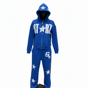 Custom Winter Embroidery <b>Tracksuits</b> for Men Women Designer Heavyweight Knitted 400gsm 100% cotton fleece suitable with quick dry - Product Image 6