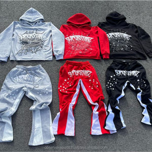 เสื้อฮู้ดดี้และกางเกงขายาว OBSERVEX รุ่น Winter Unisex ผ้าคอตตอน 100% หนานุ่ม สไตล์สตรีทแวร์ แห้งเร็ว ระบายอากาศดี ผ่านกระบวนการ Stonewashed เอวยางยืด - Product Image 2