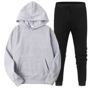 Alta calidad con capucha de los hombres de peso pesado de invierno otoño Set Joggers chándal ropa deportiva logotipo personalizado para los hombres - Product Image 4