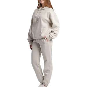 Custom <b>Embroidery</b> Sweatpants Blank Cotton Unisex Fleece Tracksuit Men 2 Pieces Jogging Suit Women Oversized Hoodie Jogger <b>Set</b> - Product Image 1