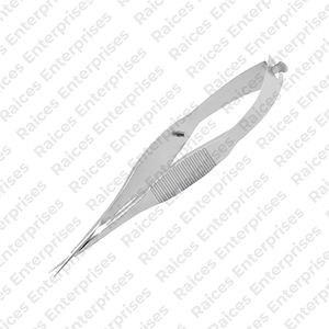 Tijeras de capsulotomía con fuente de alimentación manual de acero inoxidable, servicio OEM, instrumento médico, tijeras de capsulotomía en ángulo Vannas - Product Image 3