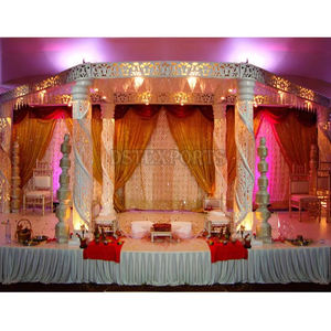 Boda real Fibra Mandap Alemania Hermosa Ceremonia de matrimonio del Reino Unido Artesanía Pilares Mandaps Destino Eventos Mandapam Diseños - Product Image 6