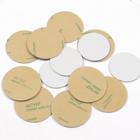 Étiquettes RFID rondes Dia25mm NTAG216 888 octets 13,56 MHz ISO/IEC 14443A anti-métal NFC