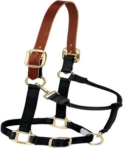 IRIS HH-004 Deluxe Anglais Selle Breakaway Halter Premium Confort Sécurité Cuir avec Menton Réglable Gorge Snap Chevaux - Product Image 1
