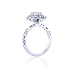 Anillo de compromiso de diamante cultivado en laboratorio al por mayor 10K oro/plata corte redondo VVS2 E Color IGI certificado ético sostenible joyería - Product Image 3