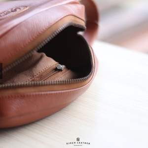 Meilleur sac à cosmétiques en cuir de vachette véritable produit de qualité supérieure Organisateur de maquillage compact, durable et élégant d'Indonésie - Product Image 6