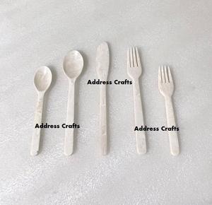 Ensemble de couverts en résine polie exclusif, meilleure qualité, réutilisable, écologique, moderne, élégant, pour la maison, les fêtes, les mariages, les hôtels/cuisines - Product Image 3