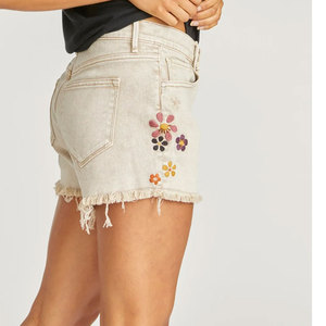 Pantalones cortos de mezclilla rasgados de cintura alta de algodón transpirable desgastado, pantalones cortos de mezclilla elásticos sexis, pantalones cortos de mujer, pantalones vaqueros para mujer - Product Image 5