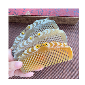 หวีเขาควายทำมือสำหรับการจัดแต่งทรงผมที่นุ่มนวลไม่พันกันลดการแตกของเส้นผมเพิ่มความเงางามและความสะดวกสบายในการใช้งานทุกวัน - Product Image 1