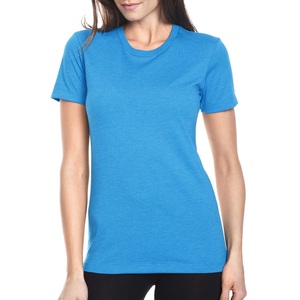 <b>Women's</b> Summer Cotton T-Shirts Short-Sleeved Round-Neck Solid Color Print <b>Tight</b>-Fitting Base Size Ladies From BD - Product Image 5