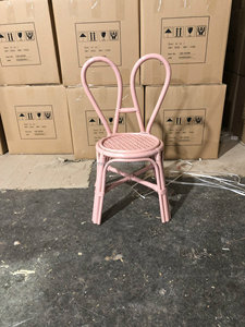 Jolie chaise en rotin fait à la main pour enfants, taille enfant en bas âge, couleur spéciale rose et noir, à vendre, 10% - Product Image 3