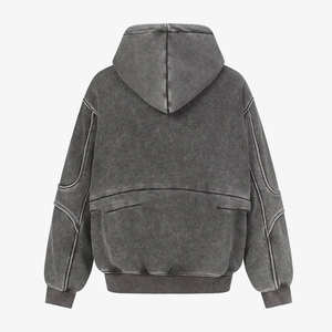 Sweat-shirt vintage en gros, lavage à l'acide, qualité supérieure, coton mélangé lourd, sweat-shirt pour hommes, logo personnalisé - Product Image 2