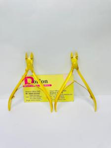 Pinzas para cutículas de uñas chapadas en oro mate, pinzas de doble resorte con logotipo personalizado de acero inoxidable, removedor de piel muerta, cortador recortador de cutículas - Product Image 4