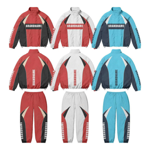 ชุดวอร์มผ้าไนลอนกันลมสำหรับผู้ชายชุดวอร์มผ้าโพลีเอสเตอร์ปรับแต่งได้แบบเต็มรูปแบบ - Product Image 2