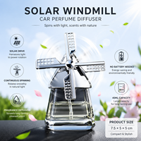 Diffuseur de parfum de voiture en verre rotatif en forme de moulin à vent 40 ml, désodorisant liquide rechargeable, ornement de tableau de bord, sans électricité, OEM