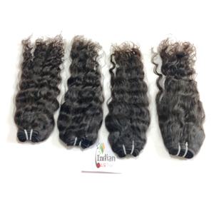 100% aspect naturel Remy cuticule alignée vendeur vierge brut temple indien faisceaux de cheveux humains extensions ondulées non traitées par exportation - Product Image 3