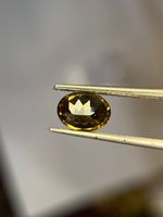 Pierre précieuse ovale facettée en zircon naturel pour la fabrication de bijoux