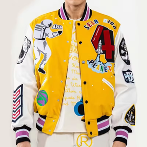 Chaqueta Universitaria Premium de Invierno, Estilo Urbano, Poliéster, Manga Larga, Cuello Alto, Ropa Deportiva, Precio de Fábrica, Económica, Unisex - Product Image 5