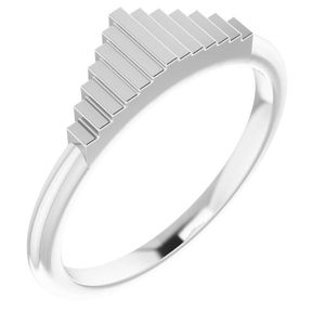 Geometric Stackable Stainless Steel <b>Ring</b> Adjustable Fashionable Eternity Trendy Inlay Gift Style Number and Blank Shape - Product Image 1