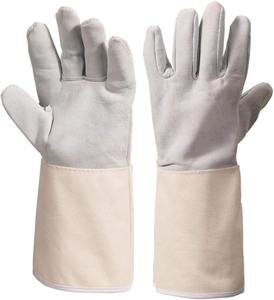 Gants de protection en cuir de mécanicien et de soudage de sécurité robustes en cuir de vachette jaune de qualité supérieure du Pakistan gants de travail extensibles - Product Image 1