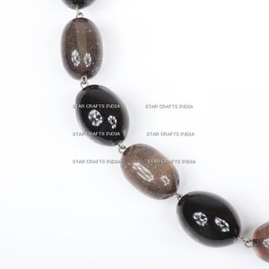 Collier de perles en résine pour femmes, fait à la main, tour de cou irrégulier blanc pour mariage, cadeaux chrétiens - Product Image 4