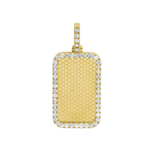 Luxury Jewelry VVS Moissanite Diamond <b>Studded</b> In S925 Silver Iced Out Hip Hop Square Design <b>Mens</b> Pendant - Product Image 1