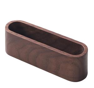 Wood Business Card Holder for <b>Desk</b> Wooden Display Business Card Stand for <b>Office</b> Tabletop 4 Pack (<b>Walnut</b>) - Product Image 6