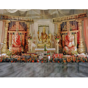 ตกแต่งห้องโถงแต่งงานอินเดียด้วยพระพิฆเนศ3D อินเดียตกแต่งห้องโถงแต่งงานอินเดียด้วยพระพิฆเนศ3D อภิเษกแก้วไฟเบอร์กลาสพระพิฆเนศ - Product Image 3