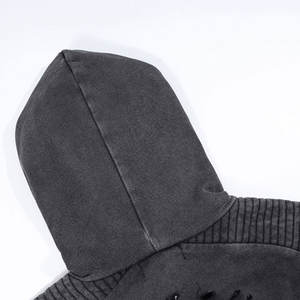 Sweat-shirt délavé de haute qualité à prix avantageux, design personnalisé, basique, en coton mélangé pour l'hiver, prix de gros, sweat-shirt délavé - Product Image 5