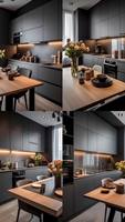 Évier de cuisine et salle de bain en bois moderne écologique, avec tiroirs et paniers, 5+ tiroirs, directement de l'usine, pour hôtels, villas, centres commerciaux