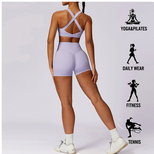 High Waist Yoga Shorts Women Seamless Workout Compression Shorts <b>Tummy</b> <b>Control</b> Fitness Gym OEM Custom Logo Factory - Product Image 4
