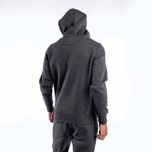 Sweat à capuche gris classique pour hommes pull doublé polaire sweat chaud décontracté Streetwear Style sweat à capuche pour hommes parfait pour une utilisation hivernale - Product Image 3