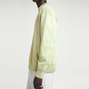 Sweat-shirt léger en gros, impression personnalisée du logo, surdimensionné pour hommes, 100% coton, lavage à l'acide vintage, col rond - Product Image 3