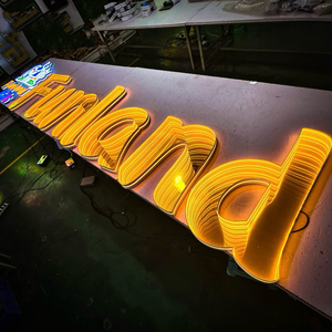 กระจกสัญลักษณ์3D พิมพ์ลายตัวอักษรพิมพ์อินฟินิตี้มหัศจรรย์สัญลักษณ์ตัวอักษร RGB <span class=keywords><strong>LED</strong></span> โลโก้ป้ายหน้าร้านธุรกิจ - Product Image 5