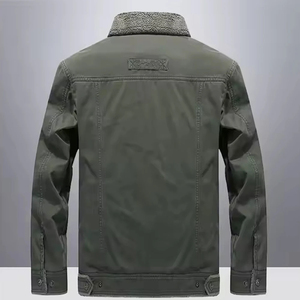 Veste en jean décontractée pour homme, mode automne, design de haute qualité, col doublé de fourrure, matière respirante et à séchage rapide - Product Image 5