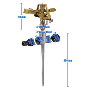 สปริงเกอร์น้ำ360 1/2นิ้วแบบปรับได้เกลียวหมุนได้สำหรับฉีดน้ำในสวน - Product Image 3