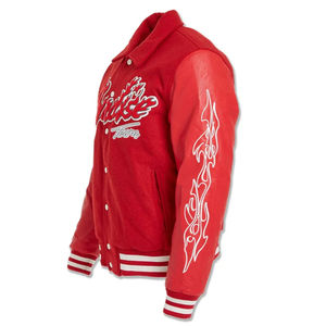 Veste universitaire de haute qualité en gros pour hommes, broderie en chenille, manches en cuir, veste universitaire personnalisée pour hommes, veste de baseball - Product Image 6