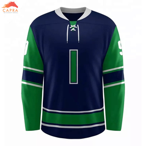 Maillot de hockey sur glace en polyester personnalisé de haute qualité avec impression par sublimation et logo brodé Service OEM disponible - Product Image 4