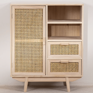 Armoire moderne en bois de rotin naturel buffet bureau à domicile chambre à coucher Vietnam meubles de maison faits à la main salon - Product Image 1