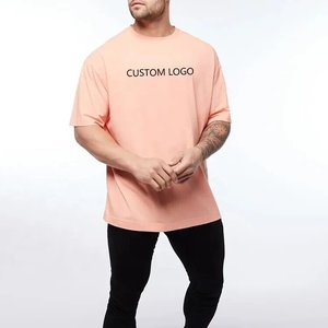 Camiseta de algodón 100% de peso pesado para hombre, camiseta de gran tamaño con hombros caídos, calidad de lujo, 220 gramos, camiseta de diseño con logotipo personalizado en blanco para hombre - Product Image 1
