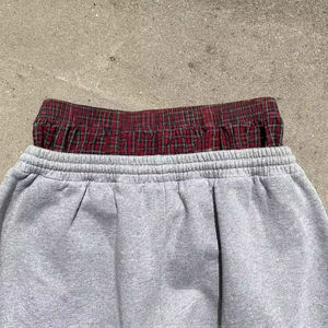 Venta al por mayor 100% algodón 400GSM rizo francés doble cintura pantalones holgados Cordón de pierna ancha pantalones joggers calle moda personalizada - Product Image 3