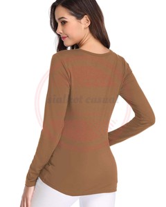 ยืดรอบคอขัดด้านในเครื่องแบบ Underscrub สําหรับโรงพยาบาลทอคุณภาพสูงผู้หญิงภายใต้ขัด - Product Image 5