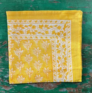 100% Cotton Boho Floral Handmade Square Bandana <b>Scarf</b>-Breathable Summer Gift - Product Image 3