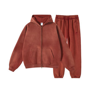Survêtements d'entraînement de jogging personnalisés pour hommes survêtement vierge unisexe de haute qualité ensemble décontracté surdimensionné vente en gros - Product Image 2