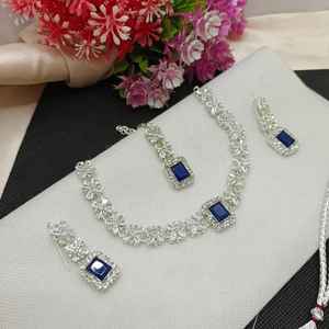 Conjunto de Collar y Pendientes de Novia Tradicional India al por Mayor, Joyería Artificial, Joyería de Moda de Alta Calidad - Product Image 6