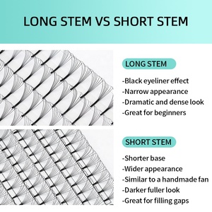 Корейские Pbt волокна 3d 4d 5d 6d 7d 18 мм предварительно изготовленные вееры для наращивания ресниц 0,07 ресниц готовые объемные вееры ресницы - Product Image 5