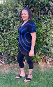 Best Stylish Tie-Dye 100% Rayon Tunic <b>Tops</b> <b>for</b> <b>Women</b> Hot <b>Sexy</b> Swing Look Summer Holidays Tank Sleeve Wear - Product Image 3